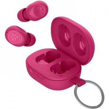 JLab JBuds Mini True Wireless Earbuds - Pink, In Ear Headphones, Bluetooth Earphones, Ear Buds with 20H Playtime, Bluetooth Earbuds with Microphone, Charging Case, Multipoint, EQ3 Sound