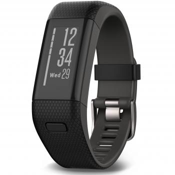 Garmin Vívosmart HR+ - Pulsera de actividad con GPS y tecnología Garmin Elevate, negro