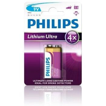 Philips Ultra Lithium 9V Battery (6FR61) - Single-use