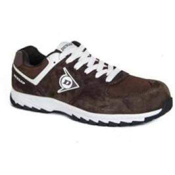 Zapato de Seguridad Dunlop Flying Arrow S3 Marrón con Puntera de Fibra de Vidrio y Suela Resistente HRO SRC