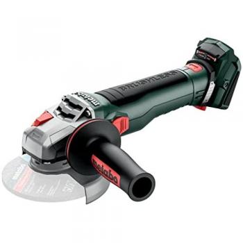 Amoladora Angular Inalámbrica Metabo WB 18 LT BL 11-125 Quick, 18V, 125 mm, Sin Batería ni Cargador, con Freno y Nut de Rápido Cambio