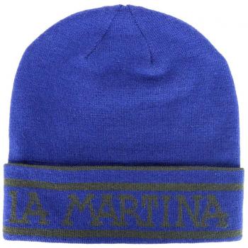 La Martina Blue Acrylic Beanie Cap - One Size