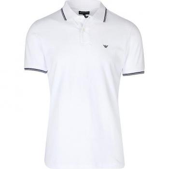 Emporio Armani Classic Polo Shirt for Men, White, Size: S