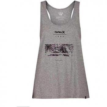 Hurley Chasing Paradise Camiseta, Mujer, Gris, Medium