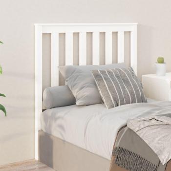 Cabecero de cama blanco 96x6x101 cm madera maciza de pino