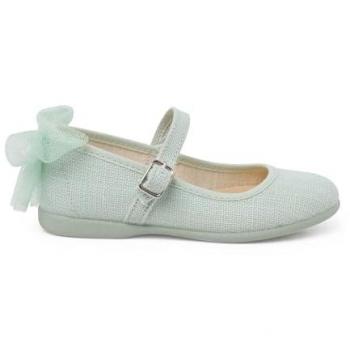 Merceditas de niña con lazo trasero de tul, Pisamonas, Ceremonia, Talla 35, Color Menta