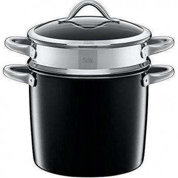 Silit Vitaliano Olla Pasta, Esmalte, Negro, 24 cm