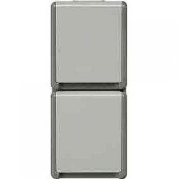 Toma eléctrica Siemens, Gris, 2 Módulos, Plástico Exterior, 16A, IP44 250 V