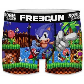 FREEGUN 14/16 Boxer Infantil Sonic The Hedgehog Talla, Unitario Hombre T144/1, Niños