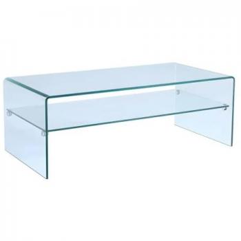 Mesa de centro STILEOS - Doble nivel - Vidrio templado