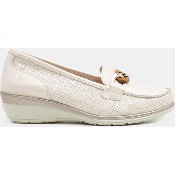 Mocasines de mujer en piel con cuña