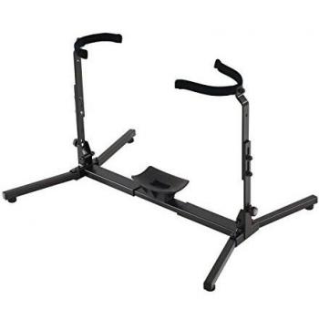 K&M 14910 Bass Trombone Stand Standard, K&M 14945 Stand for Kingsize Tuba, Height Adjustable 14.96-17.32, Color Black