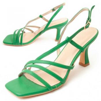 Sandalia de tacón para mujer Montevita Bonna 91046 Verde Talla: 37