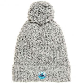 Superdry Clarrie Stitch Beanie, Gorro de Punto para Mujer, Gris