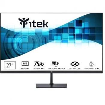 Monitor Itek GWF 27 LED Full HD 1920 x 1080, Tiempo de Respuesta 5 ms, Conexiones HDMI y VGA, Pantalla Sin Marco
