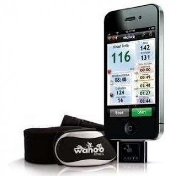 Wahoo Fitness WFFisicaHR - Cinturón con pulsímetro para Apple iPhone/iPad/iPod, negro