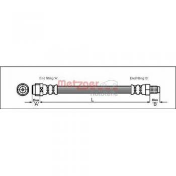 Metzger 4110574 Tubo flexible de frenos