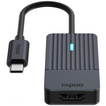 Adaptador Rapoo USB-C a HDMI de 0,15 m en color negro