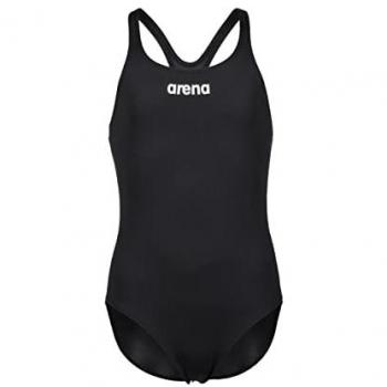 Bañador de natación para niña Arena Team Pro Solid negro 140