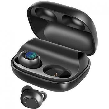 Auriculares Inalámbricos Bluetooth 5.0, Auriculares Bluetooth IPX7 Impermeable, 60H Playtime, Deep Bass Mini Twins Estéreo In-Ear Sport Cascos con HD Mic, DSP Noise Cancelling para iOS y Android