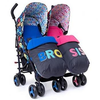 Cosatto Silla de paseo Supa Dupa DoubleTwin – Cochecito de nacimiento ligero, Bro y Sis 6