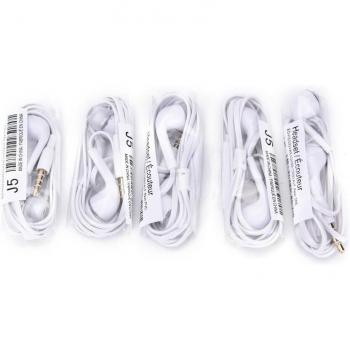 Auriculares Intrauditivos J5 Manos Libres con Micrófono - 5 Piezas para Samsung, HTC y Xiaomi