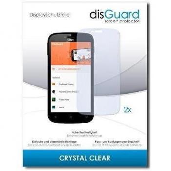 2 x disGuard Crystal Clear Lámina de protección para Yezz Andy 5VR / 5 VR - ¡Protección de pantalla cristalina con recubrimiento duro! CALIDAD PREMIUM - Made in Germany