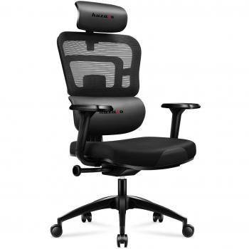 Silla de Juego Ergonómica Huzaro Combat 7.0 Negra - Ajustable en Altura, Soporte Lumbar y Têtière