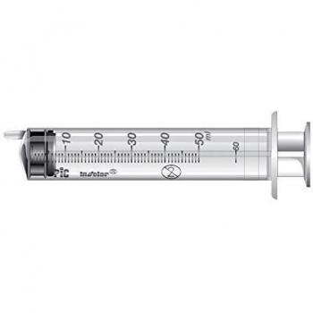 Pic Solution Jeringas Desechables Excéntricas Luer Sin Aguja 50-Piezas, 50 ml Capacidad 21 g