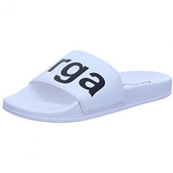 Sandalias Superga 1908 Slides Polysoft - Cómodas y Estilosas, Chanclas Adulto, Unisex, Blanco y Negro, Talla 40 EU
