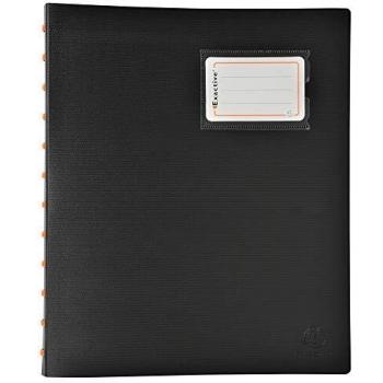 Exacompta 86234E - Carpeta de 20 fundas con anillas, A4, color negro