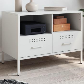 Mueble para TV de acero blanco 68x39x50,5 cm vidaXL