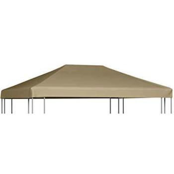 vidaXL Gazebo Top Cover 310 g/m² 4x3 m Beige