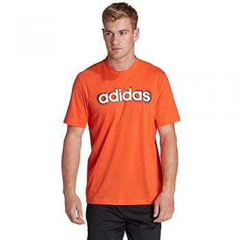 Adidas Camiseta de Manga Corta Aeroready Workout Silicone Print Linear Logo Naranja M Regular Hombre