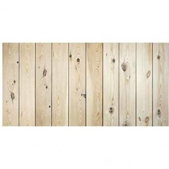 Decowood - Cabecero para Cama Dormitorio, Lamas Verticales Rectas, Madera de Pino Natural - 200 x 80 cm