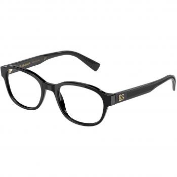 Dolce & Gabbana DG3339F Asian Fit 501 Men's Eyeglasses Black Size 53 - Blue Light Block Available