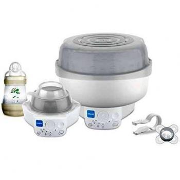 MAM Esterilizador Eléctrico Y Calienta Biberones Exprés F101, Unisex, White