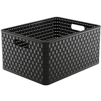 Rotho Dekobox Caja para guardar Country, aspecto de ratán de plástico