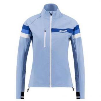 SWIX Focus Jacket (Bluebell) - Chaqueta de esquí de fondo para mujer, ligera, transpirable, con aislamiento térmico, resistente al agua y al viento, diseño ajustado y moderno, ideal para actividades invernales