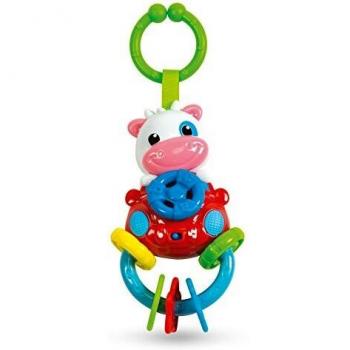 Clementoni- Sonajero Vaquita, Multicolor, única