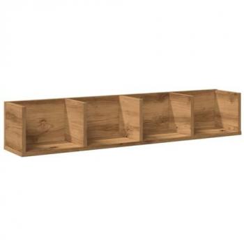 Estante Pared Flotante para CD de Madera Ingeniería Roble Artisan 100x18x18 cm