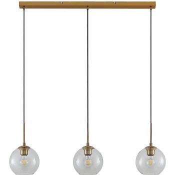 Lámpara colgante moderna 'Grady' en negro de metal para salón y comedor (3 lámparas, E27) - Lindby