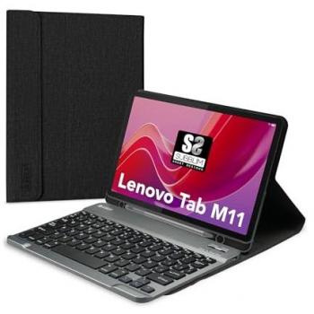 Teclado Bluetooth QWERTY Español SUBBLIM para Móvil y Funda con Teclado Subblim Keytab Pro para Lenovo Tab M11 Negra