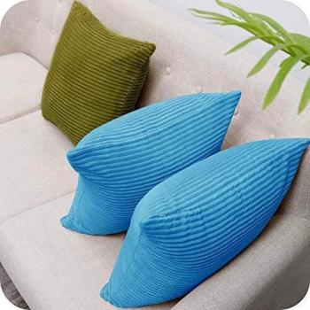 Amazon Brand - Umi Funda de Cojin Decoracion para Salon Suave 2 Piezas 45x45cm Azul Cielo