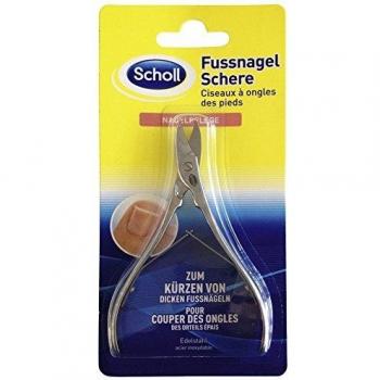 Scholl Excellence Ergonomic Toenail Scissors 2-in-1 with Pincer, Silver