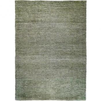 Alfombra artesanal de chenilla de yute y algodón 120 x 170 cm Verde