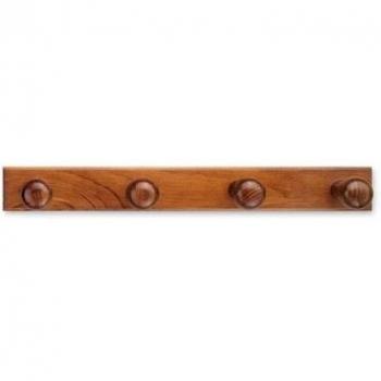 Inofix M41355 - Colgador madera 4 perchas avellana