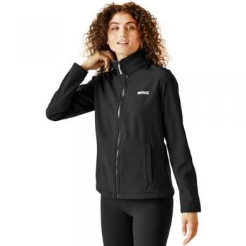 Regatta Women's Black Connie V Softshell Jacket - Water Repellent, Size 10