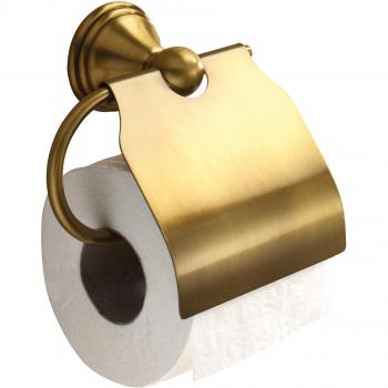 Gedy 75254400200 Porta Rollo con Tapa, Bronce, 7.7x16.4x13.7 cm