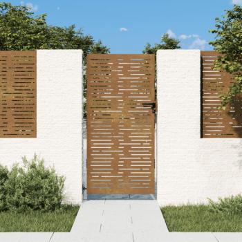 Corten Steel Garden Gate 85x175 cm Square Design